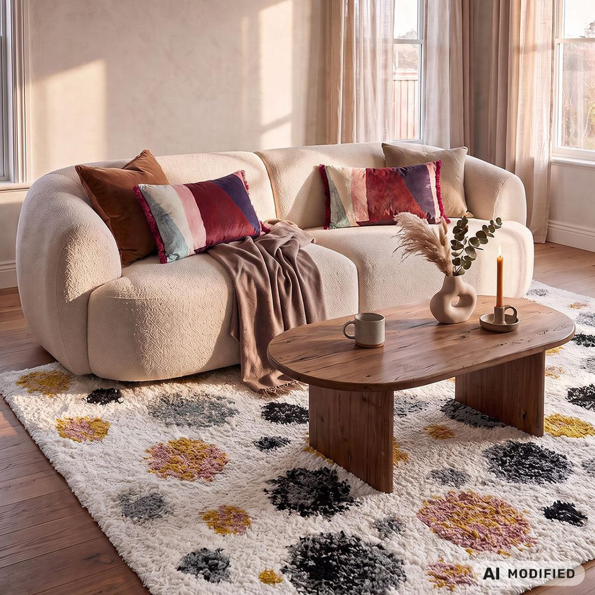 KINDERTEPPICH Ibi Amado Mazovia 140x200cm Beige Creme Abstrakt Langflor - Gelb, Textil (140/200cm) - Mazovia