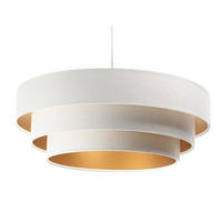 HÄNGELEUCHTE Gold 60/20 cm - Goldfarben/Weiß, Kunststoff (60/1.5/20cm) - ONZENO