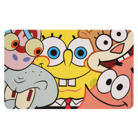 BRETTCHEN Spongebob Schwammkopf Friends allover Mehrfarbig 14,5 x 23,5 cm - Multicolor, Kunststoff (14.5/23.5cm)