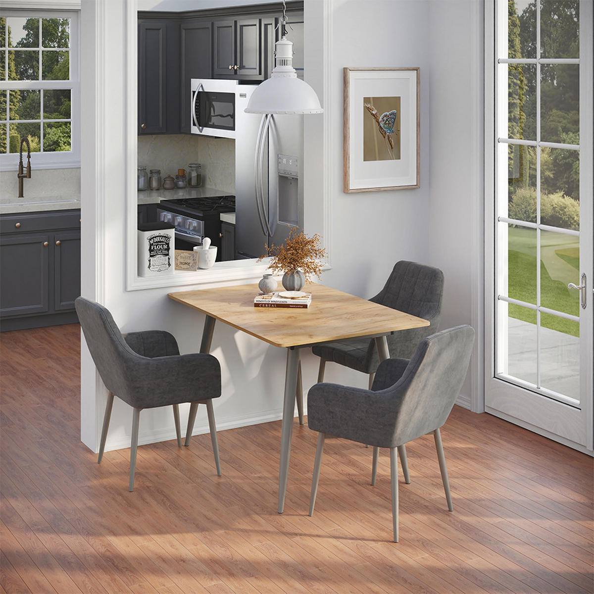 Greige/Eichefarben, Holzwerkstoff (80/120/75cm) - Vicco