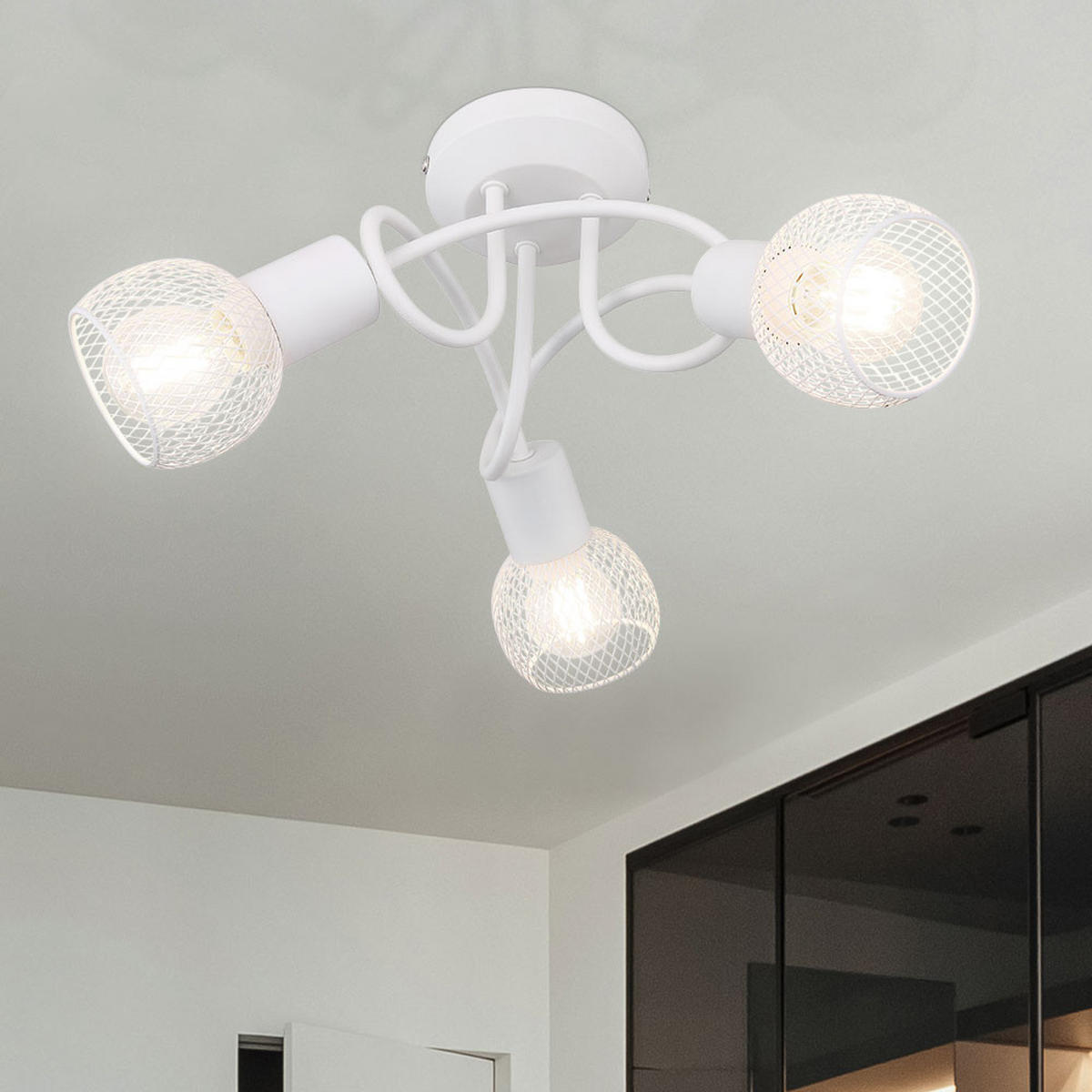 DECKENLEUCHTE FIASTRA Metall Weiß - Weiß, Metall (36/36/20cm)