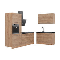 KUHINJA Fame-Line, Hrast zlatnog tona/Hrast zlatnog tona, 220 x 120 cm, RP Antracit - hrast medunac, drvni materijal (220/206.8/60cm) - Vicco