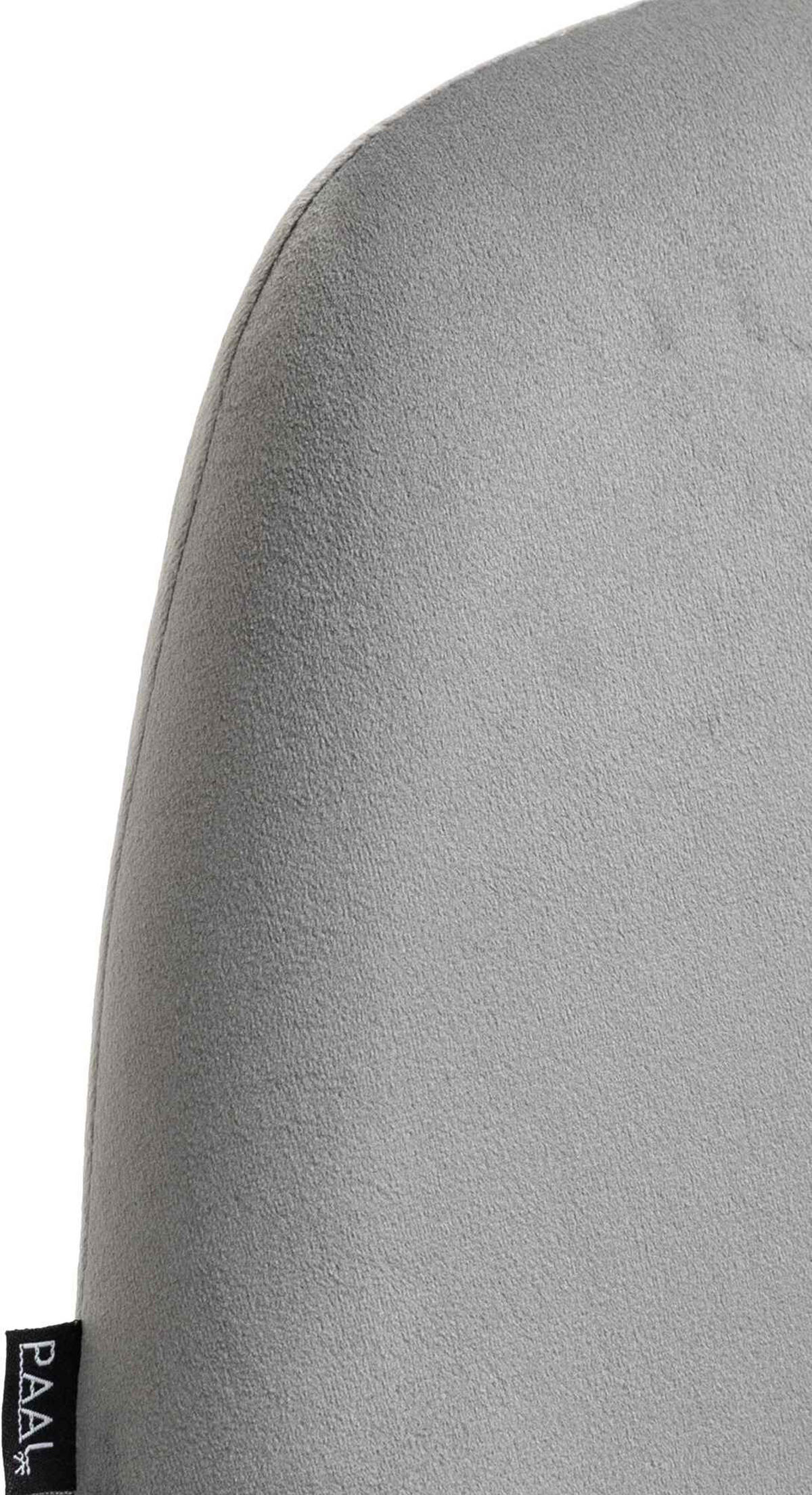 BARHOCKER 2er Set Prag Gold Samt grau - Goldfarben/Grau, Textil/Metall (51/109/52cm) - TPFLiving