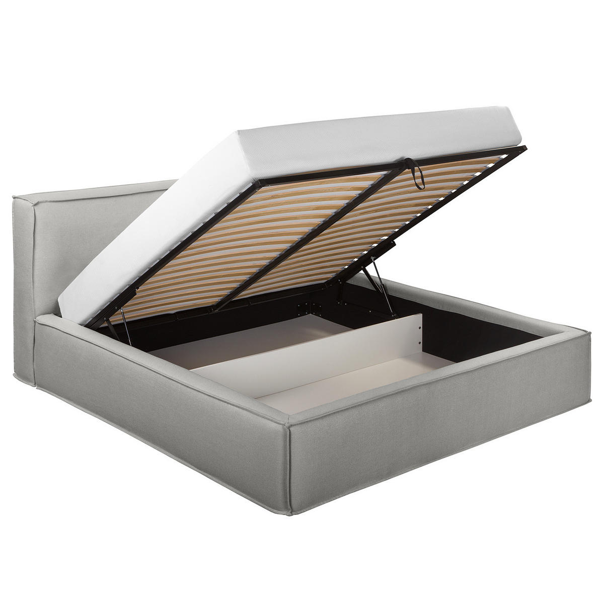 POLSTERBETT - Grau, Textil (140/200cm) - home24