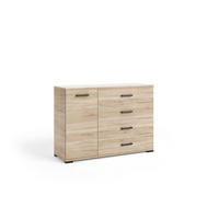 KOMMODE ALBANO 120/83/40cm mit 4 Schubladen 1 Türen Sonoma Eiche - Sonoma Eiche, Holzwerkstoff (120/83/40cm) - MASSENO