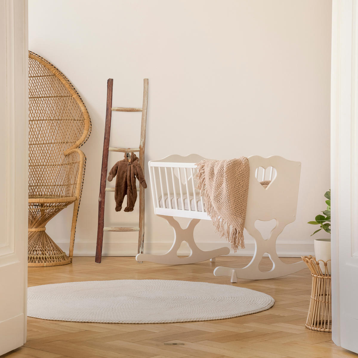 DEKOLEITER - svetlohnedá, drevo (35/150/5cm) - Relaxdays