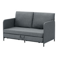 ROZKLÁDACÍ POHOVKA Soini - tmavě šedá, kov/textil (125/78/67cm) - [en.casa]