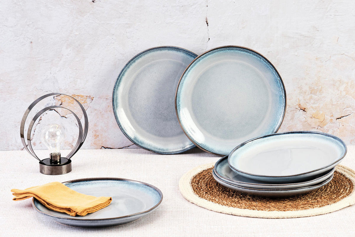 TELLER Genesis Ø27cm - 6er-Set - Meer - Blau, Keramik (27cm) - Björn