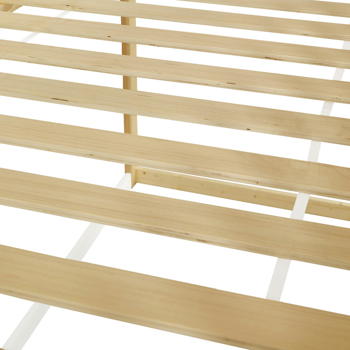 HOCHBETT Kinder 90/200 cm Weiß Natur mit Tafel, Aufbewahrungsbox und Stauraum ohne Matratze - Weiß, Holz (90/200cm) - MIVRAY