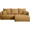 ECKSCHLAFSOFA Henry Mini gelb rechts - Gelb/Schwarz, Kunststoff/Textil (221/153cm) - Beautysofa