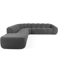 ECKSOFA LINKS FLAVA, Aschgrau - Grau, Holz/Holzwerkstoff (310/354cm) - KONSIMO®