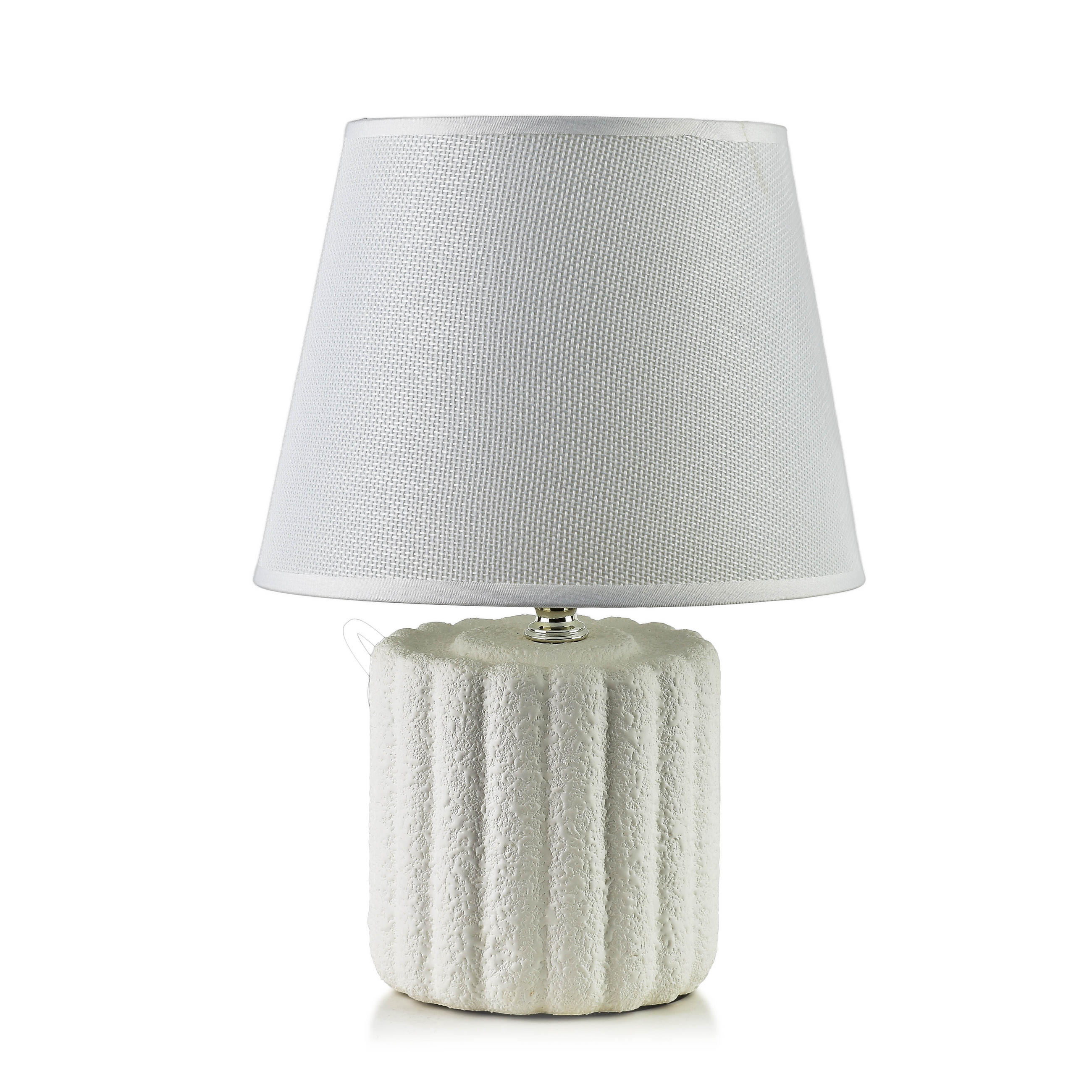 TISCHLAMPE Leti Grau 11/20/28 cm Keramik - Weiß, Keramik (11/20/28cm) - Mondex