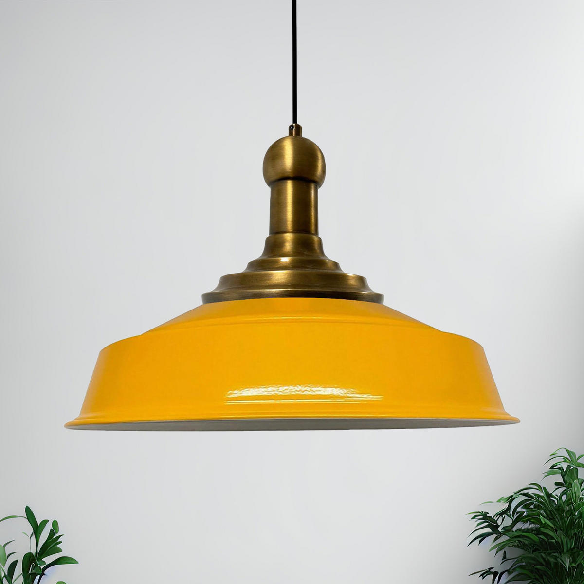 KÜCHENLAMPE Asletl Long-Knob 40/30 cm - Gelb, Metall (40/30cm) - Bamyum