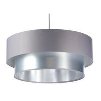 HÄNGELEUCHTE Grau 50/20 cm - Silberfarben/Grau, Kunststoff (50/1/20cm) - ONZENO