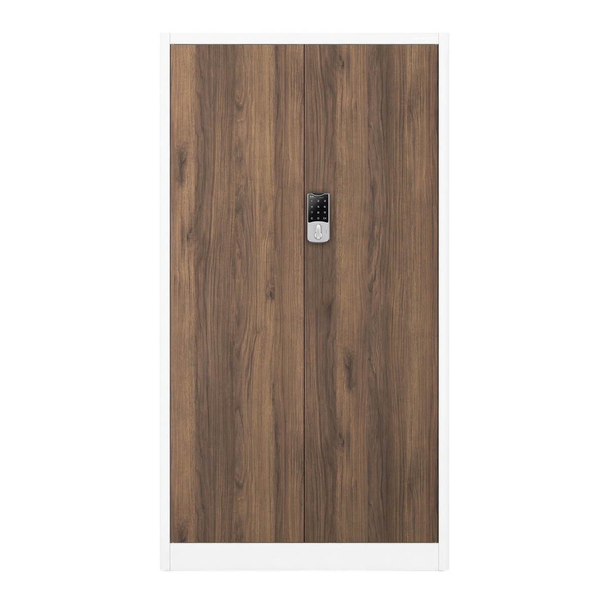 BÜROSCHRANK mit Zahlenschloss DANIEL 185x90x40 cm - Nussbaumfarben/Weiß, Metall (90/185/40cm) - Jan Nowak