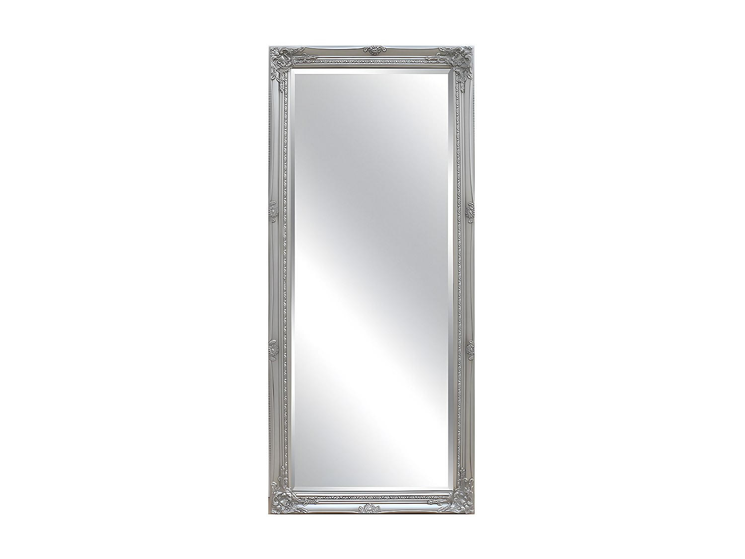 SPIEGEL mit Stuck - 60 x 140 cm - Eukalyptusholz - Silberfarben - ELVIRE - Silberfarben, Holz (60/140/3.5cm) - Vente-Unique