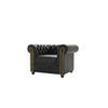 CHESTERFIELD-SESSEL Flux Anthrazit Microfaser Vintageoptik - Anthrazit/Braun, Holz/Textil (94/72/86cm) - S-Style Möbel