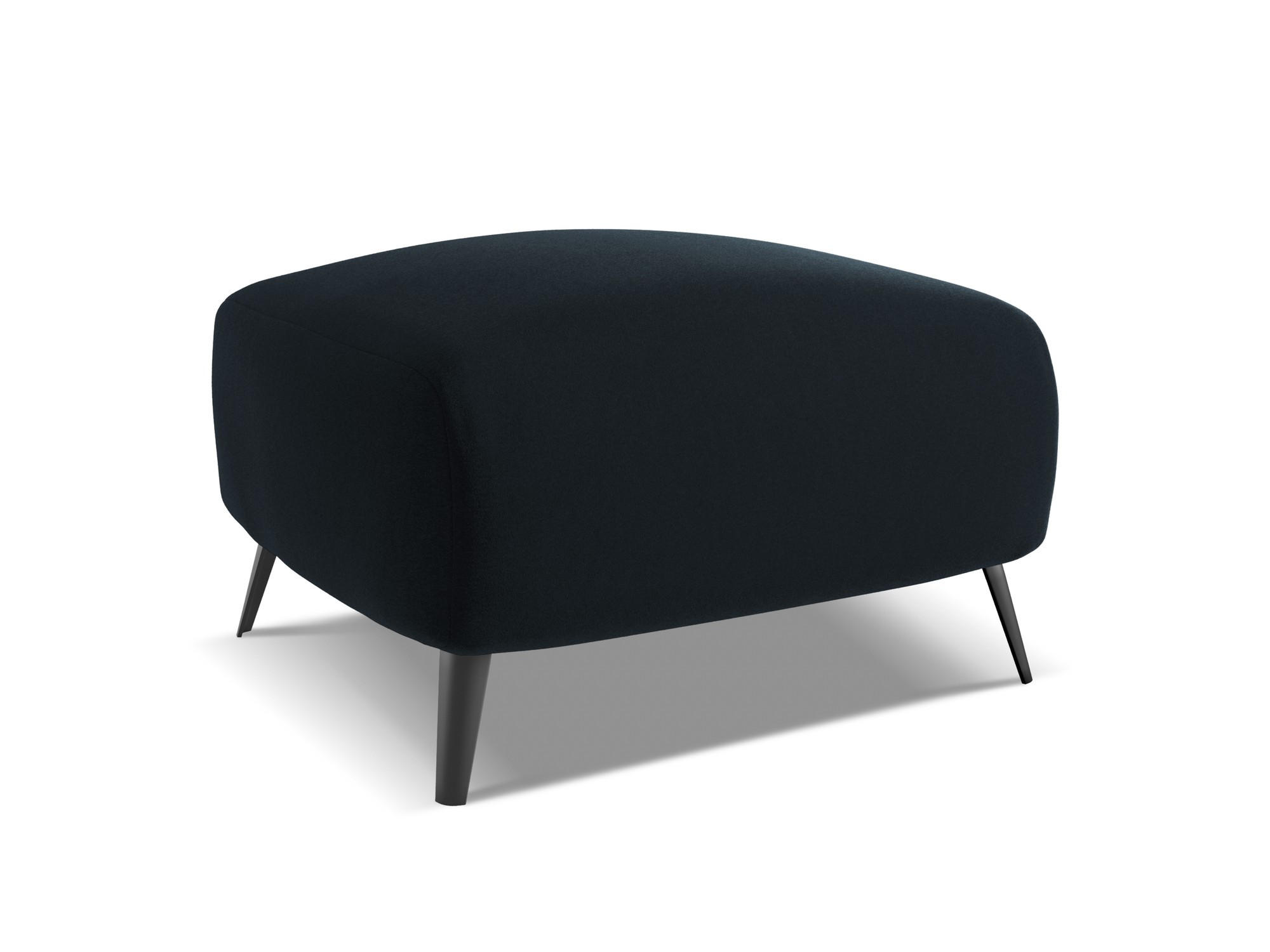 POUF Samt Stoff Blau - Blau/Schwarz, Textil/Metall (65/44/65cm) - Makamii