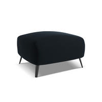 POUF Samt Stoff Blau - Blau/Schwarz, Textil/Metall (65/44/65cm) - Makamii