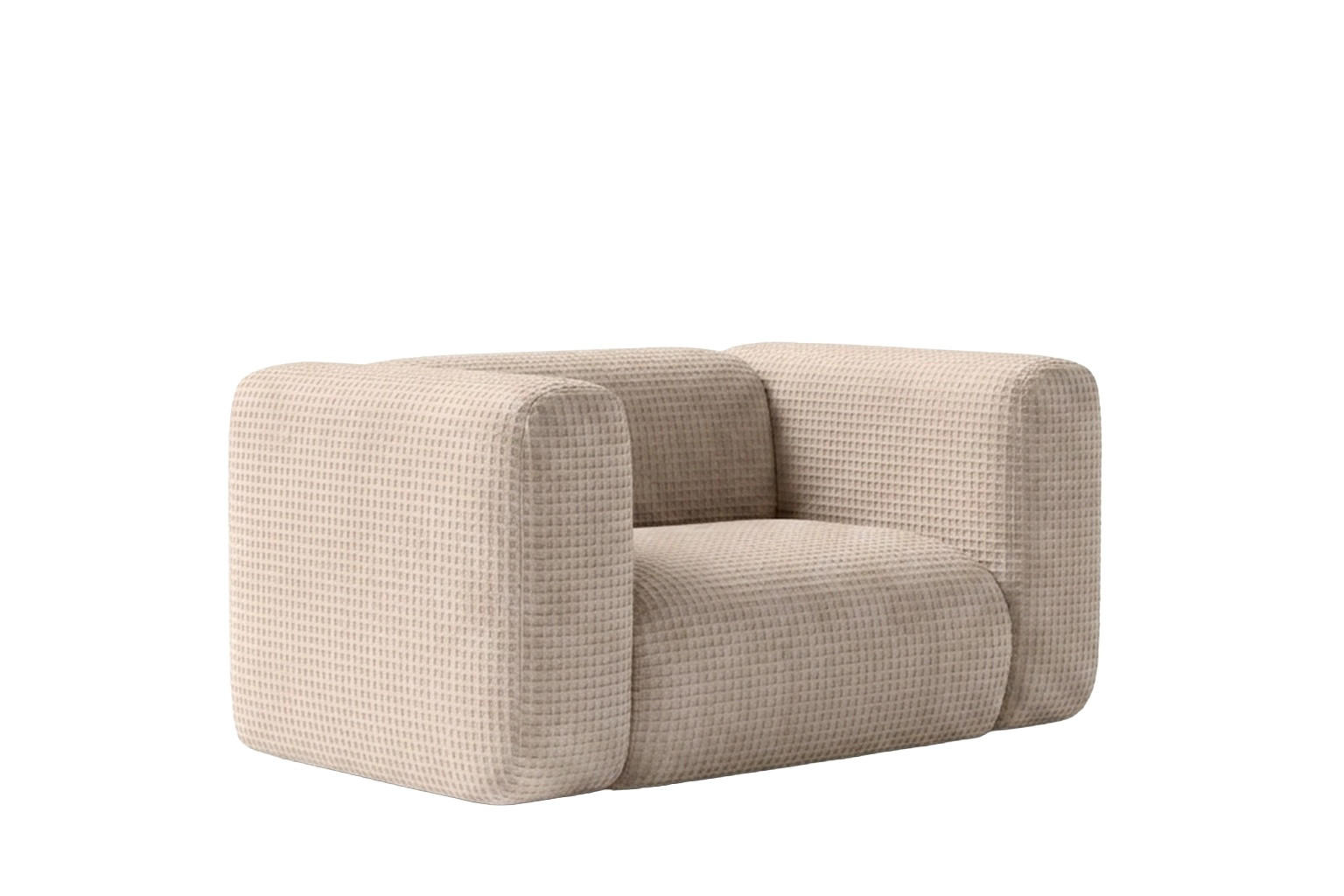 WOHNZIMMERSESSEL aus Chenille-Stoff Cremona, Beige, GRETA - Beige, Holz (137/70/89cm) - Kaiser Möbel