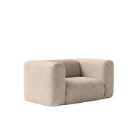WOHNZIMMERSESSEL aus Chenille-Stoff Cremona, Beige, GRETA - Beige, Holz (137/70/89cm) - Kaiser Möbel