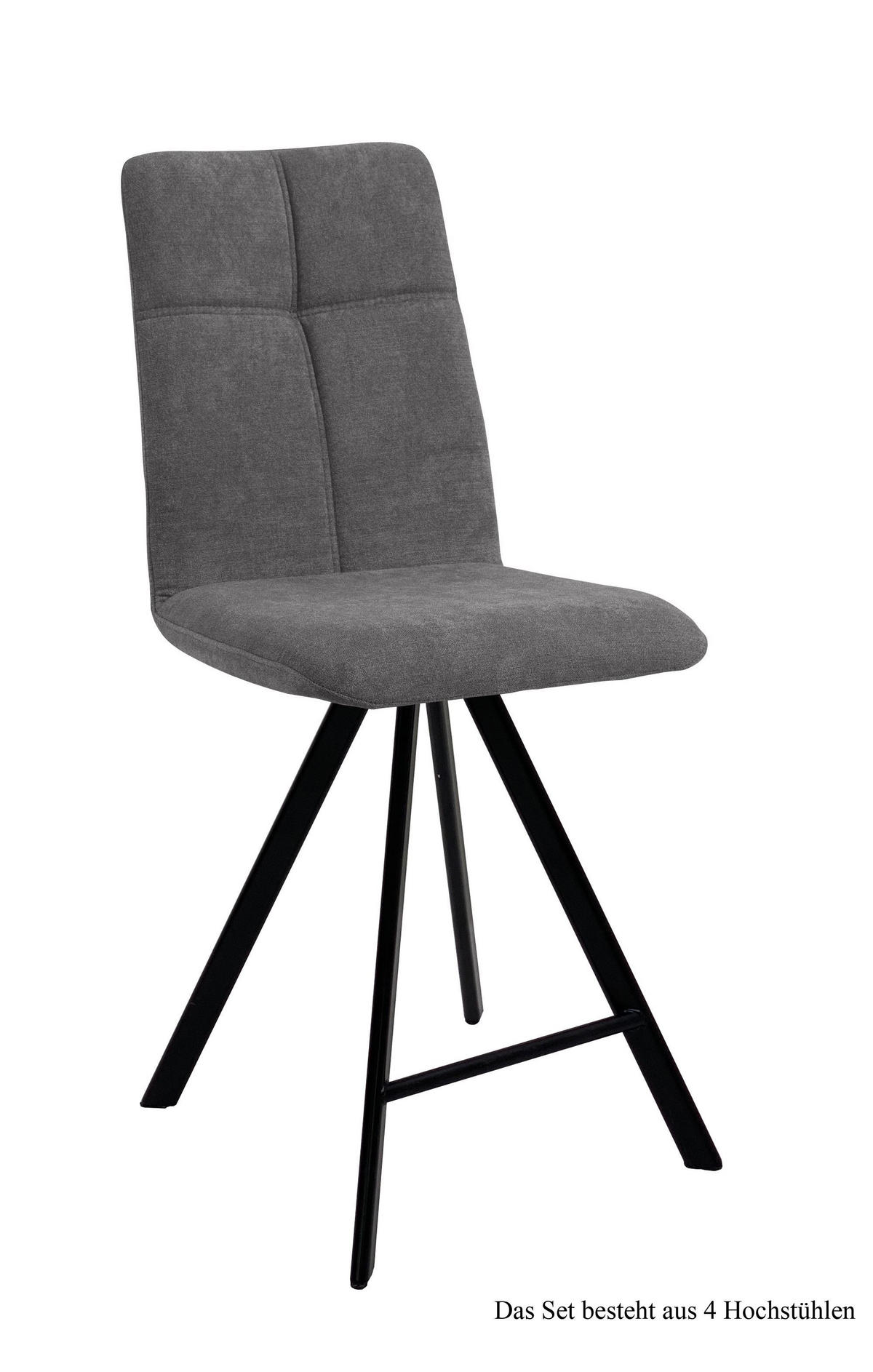 THEKENSTUHL drehbar (4er-Set) Drucill 47x109x60 Schwarz/Grau - Schwarz/Grau, Kunststoff (60/109/47cm) - 58aufmkessel