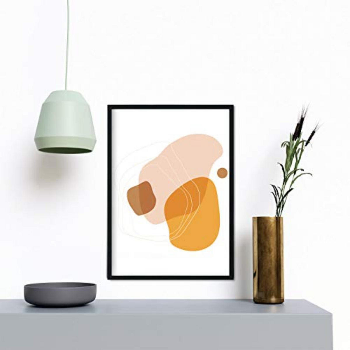 POSTER Set mit 4 abstrakten Collage Arena del Sahara mit farbigen Designs A3 Rahmenlos - Klar, Papier (29.7/3cm) - Nacnic