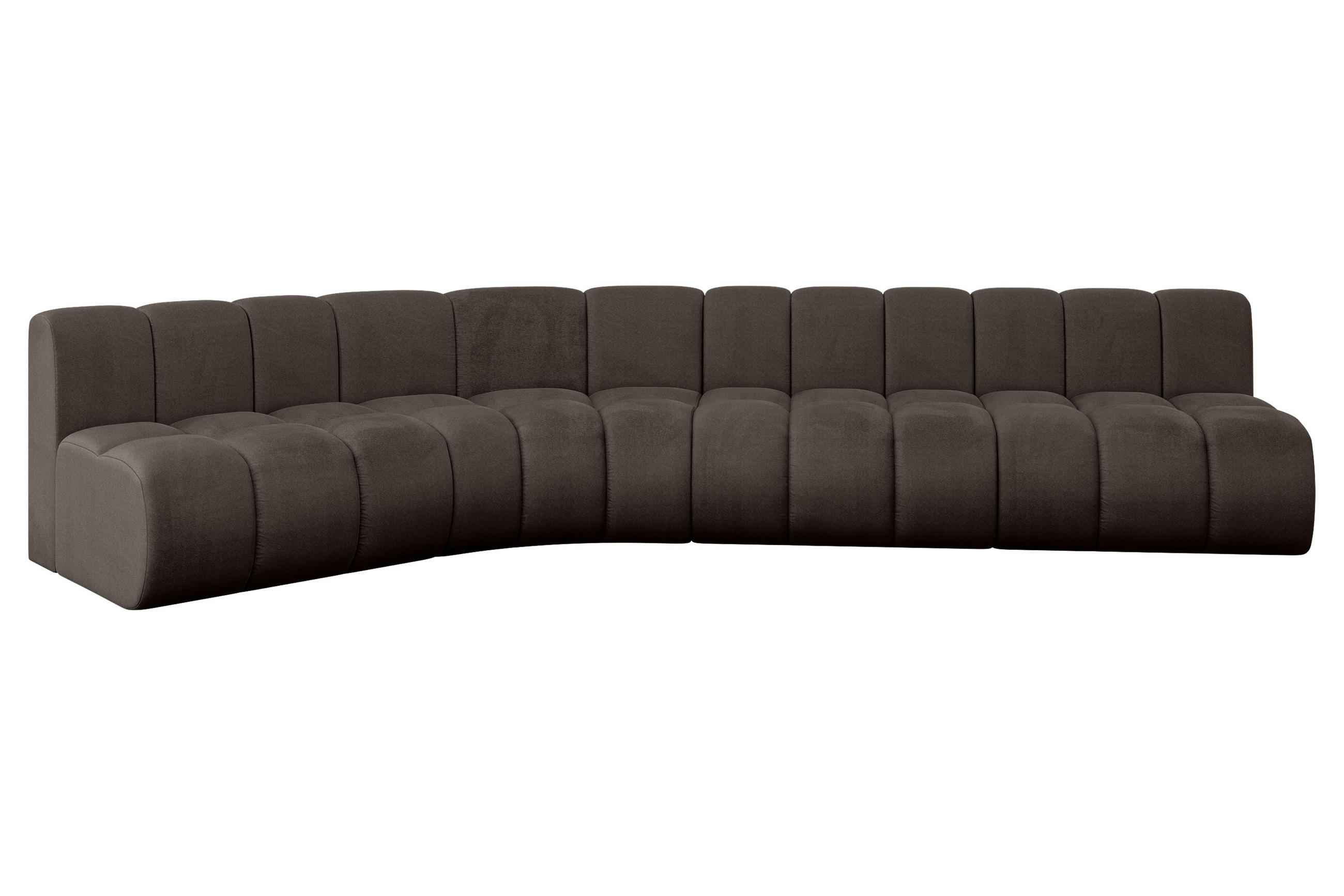 ECKSOFA modulares Sofa Montra-L2 - 381x174x70 cm Braun - Braun, Holzwerkstoff/Textil (381/174cm) - ALTDECOR