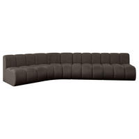 ECKSOFA modulares Sofa Montra-L2 - 381x174x70 cm Braun - Braun, Holzwerkstoff/Textil (381/174cm) - ALTDECOR