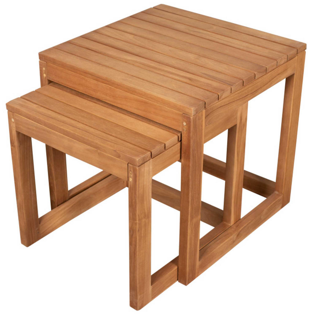 BEISTELLTISCH Verwood 2er Set - Naturfarben, Holz (50/50/50cm) - Mr. Deko