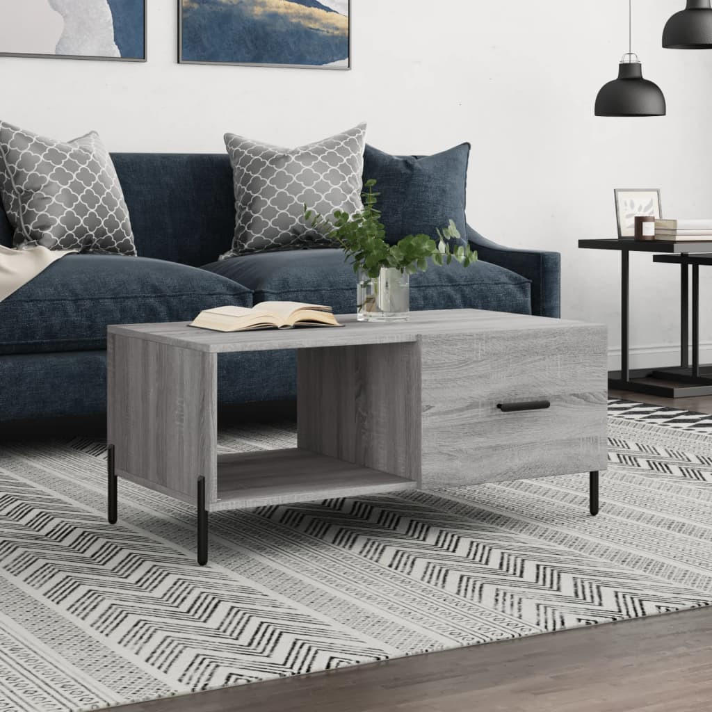 COUCHTISCH Grau Sonoma 90x50x40 cm Holzwerkstoff - Grau, Holzwerkstoff (50/90/40cm) - furnicato