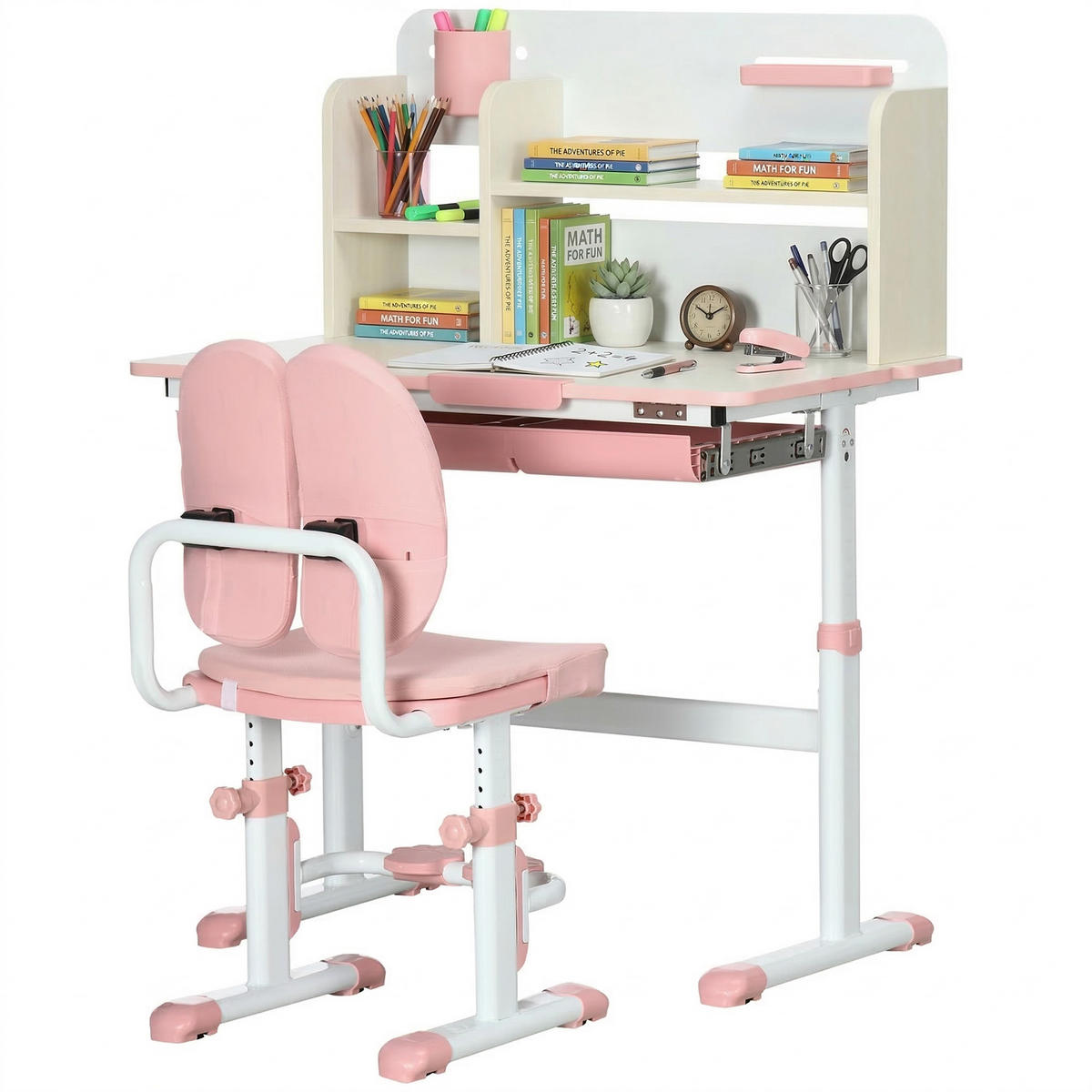 KINDERSCHREIBTISCH DE-17536 Rosé - Pink, Metall (80/109/52cm) - ComfortXL