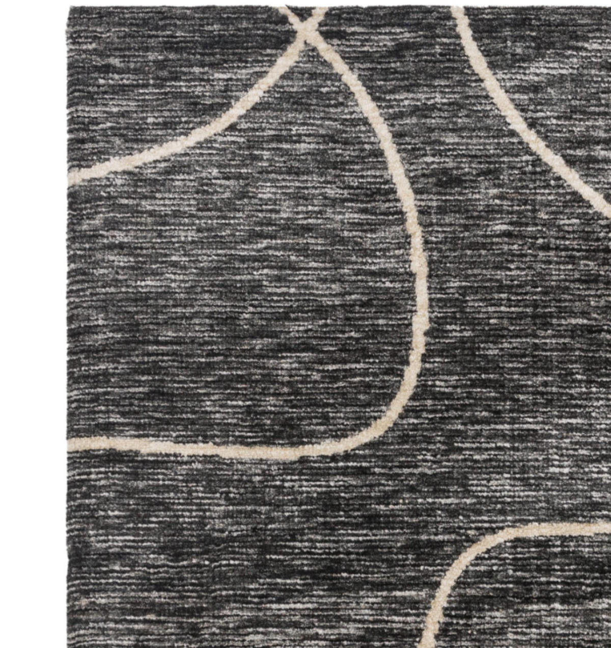 TEPPICH modern Wohn-/Schlafzimmer RINEAL Schwarz 120 x 170 cm - Schwarz, Textil (120/170cm) - Novatrend