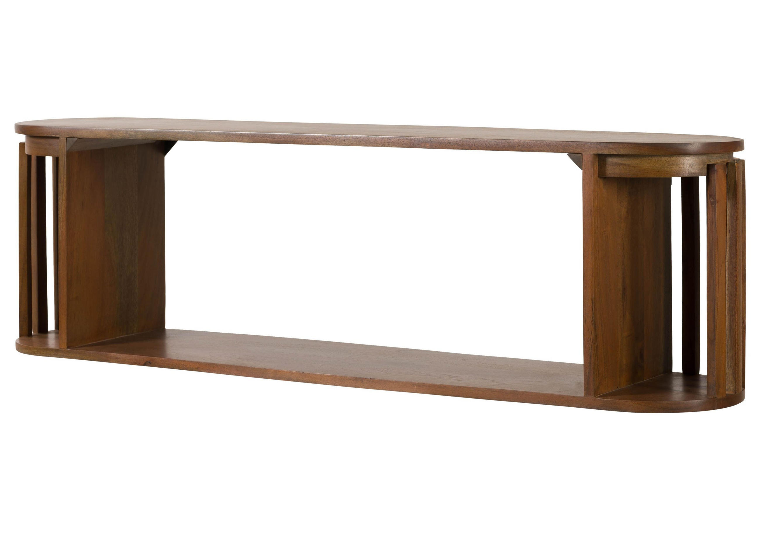 WANDREGAL Akazie 120x25x35 natur lackiert MADRID #98 - Braun, Holz (120/35/25cm) - Massivmoebel24