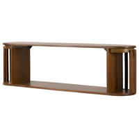 WANDREGAL Akazie 120x25x35 natur lackiert MADRID #98 - Braun, Holz (120/35/25cm) - Massivmoebel24