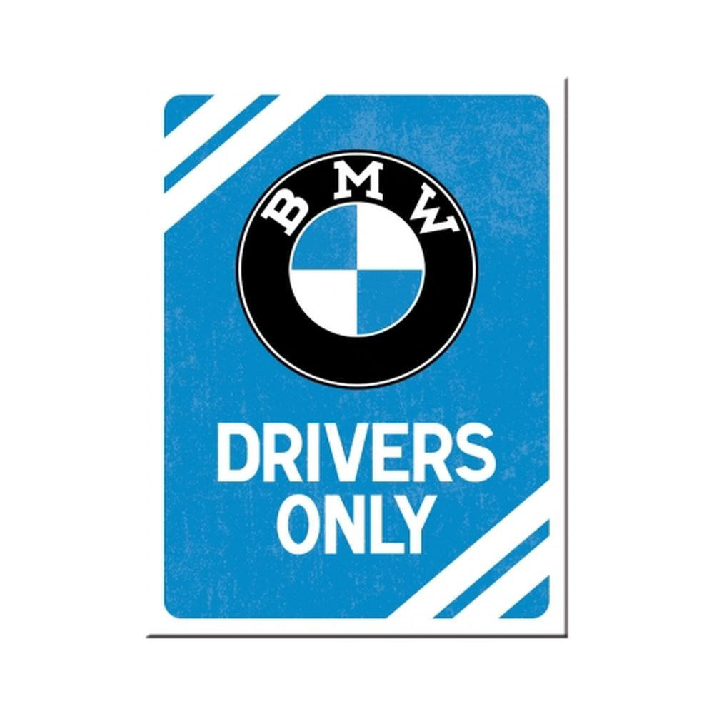 MAGNET 6/8 cm BMW Drivers Only Blue - Multicolor, Metall (6/8/0.1cm) - Nostalgic-Art