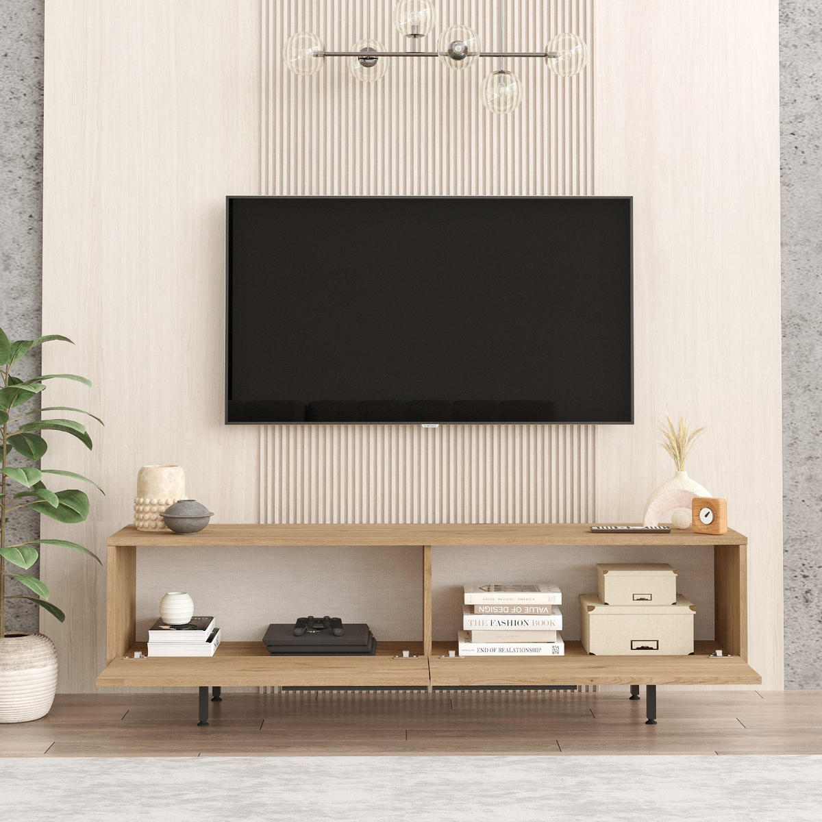 TV-MÖBEL calvin Braun - Braun, Holz (35/45/160cm) - Habitat Garten