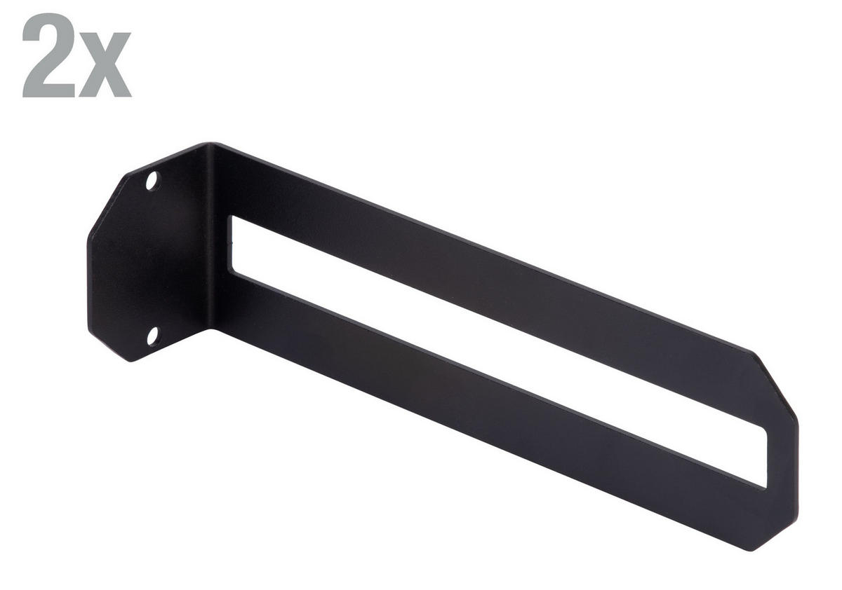 REGALTRÄGER als 2er Set Finn, Stahl in verschiedenen Trendfarben - Schwarz, Metall (5/6/22cm) - Alberts