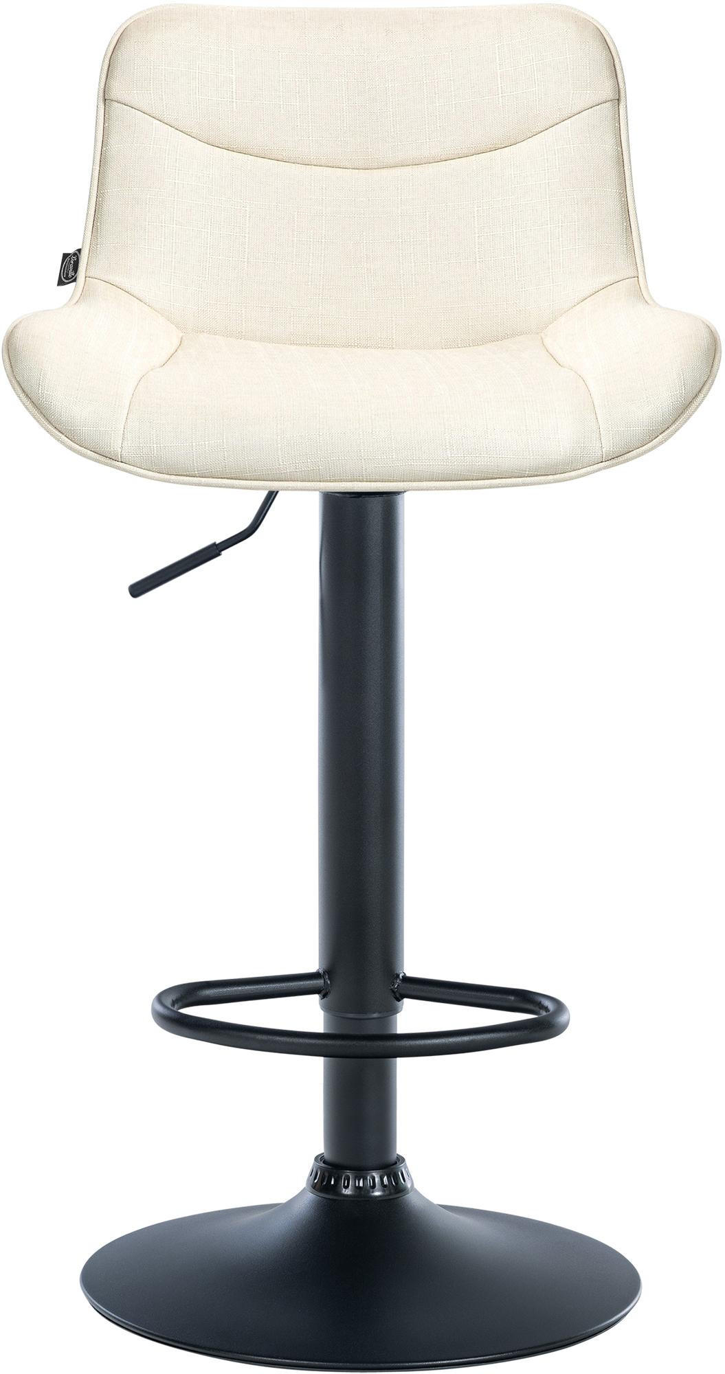 BARHOCKER Stoff creme - Creme/Schwarz, Textil/Metall (49/85/51cm) - CLP