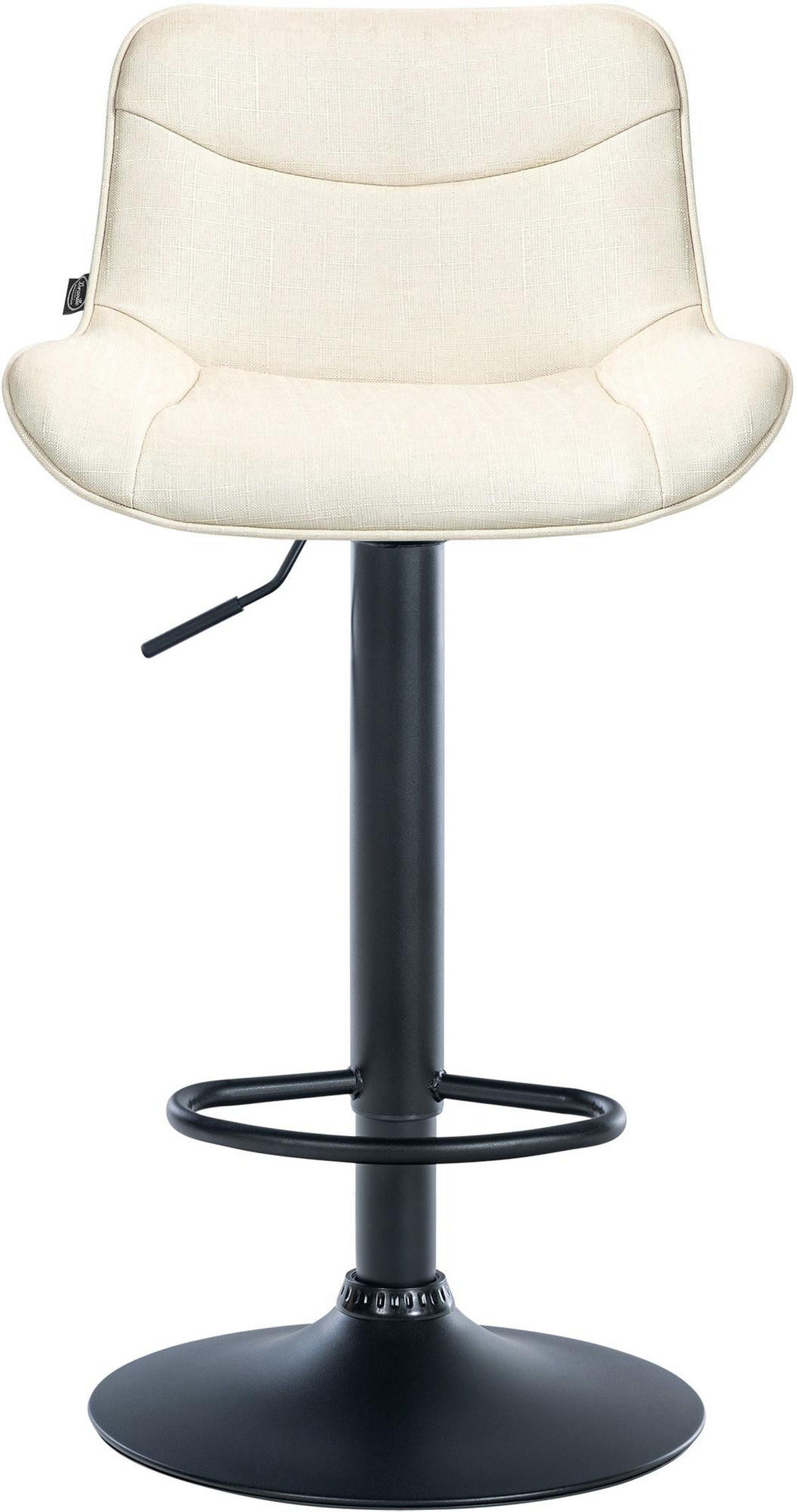 BARHOCKER Stoff creme - Creme/Schwarz, Textil/Metall (49/85/51cm) - CLP