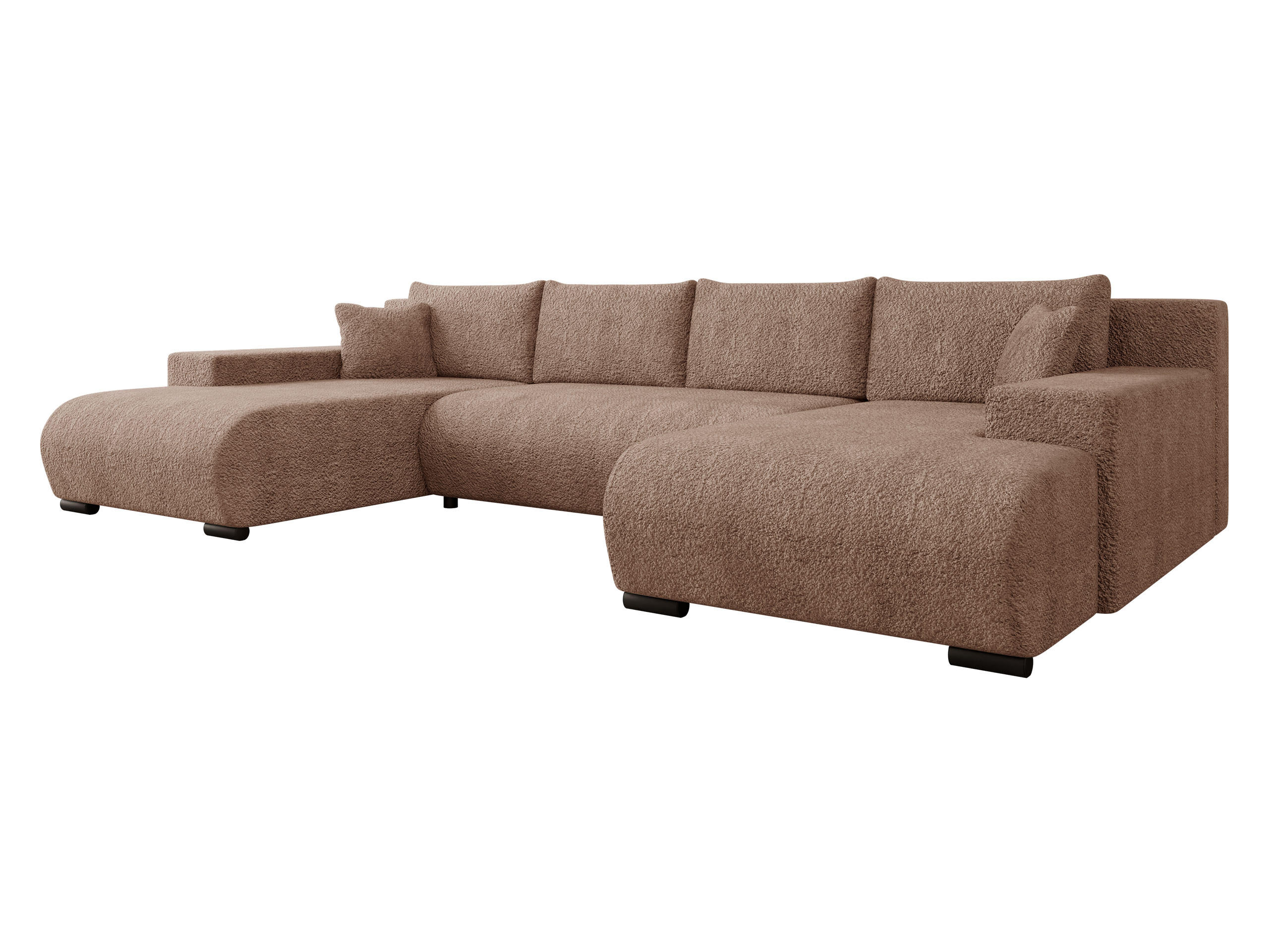 Mirjan24 Wohnlandschaft Braun 351x80x191 cm