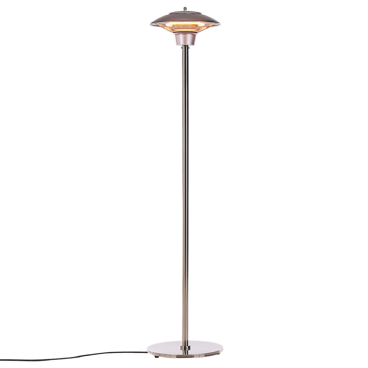 TERRASSENSTRAHLER Silber Askja - Silberfarben, Metall (45/205/45cm) - Beliani