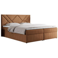 BOXBETT NEOMI 120/200 - Orange Strukture - H3 - Visco - Orange, Holz/Textil (120/200cm)