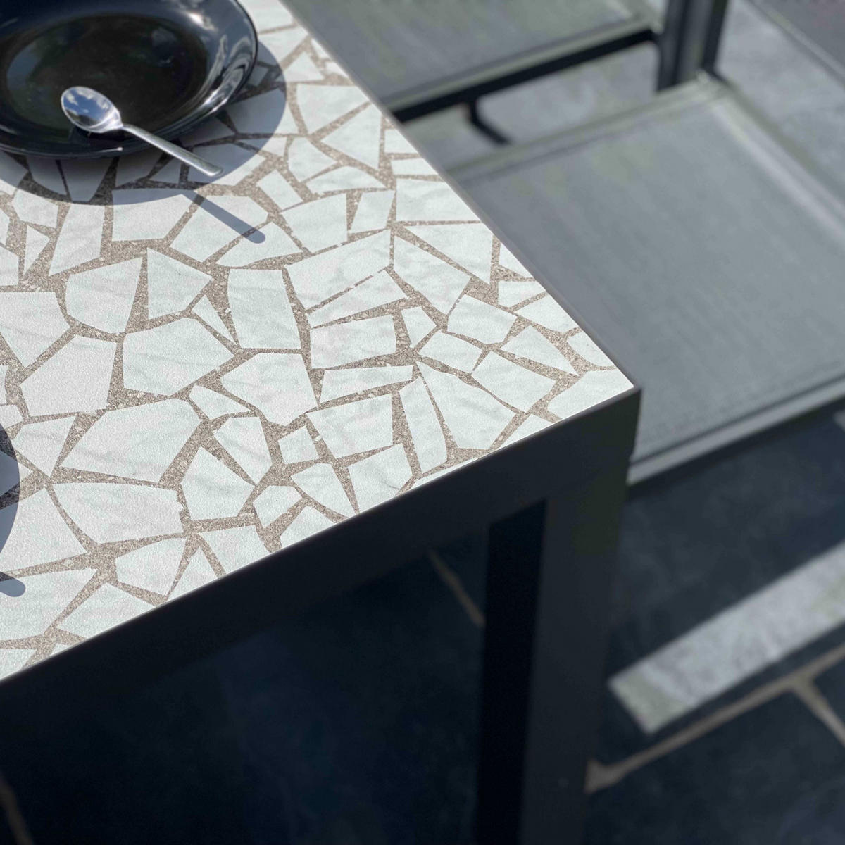 GARTENSET 11-tlg, Grau - Grau, Metall - Oviala