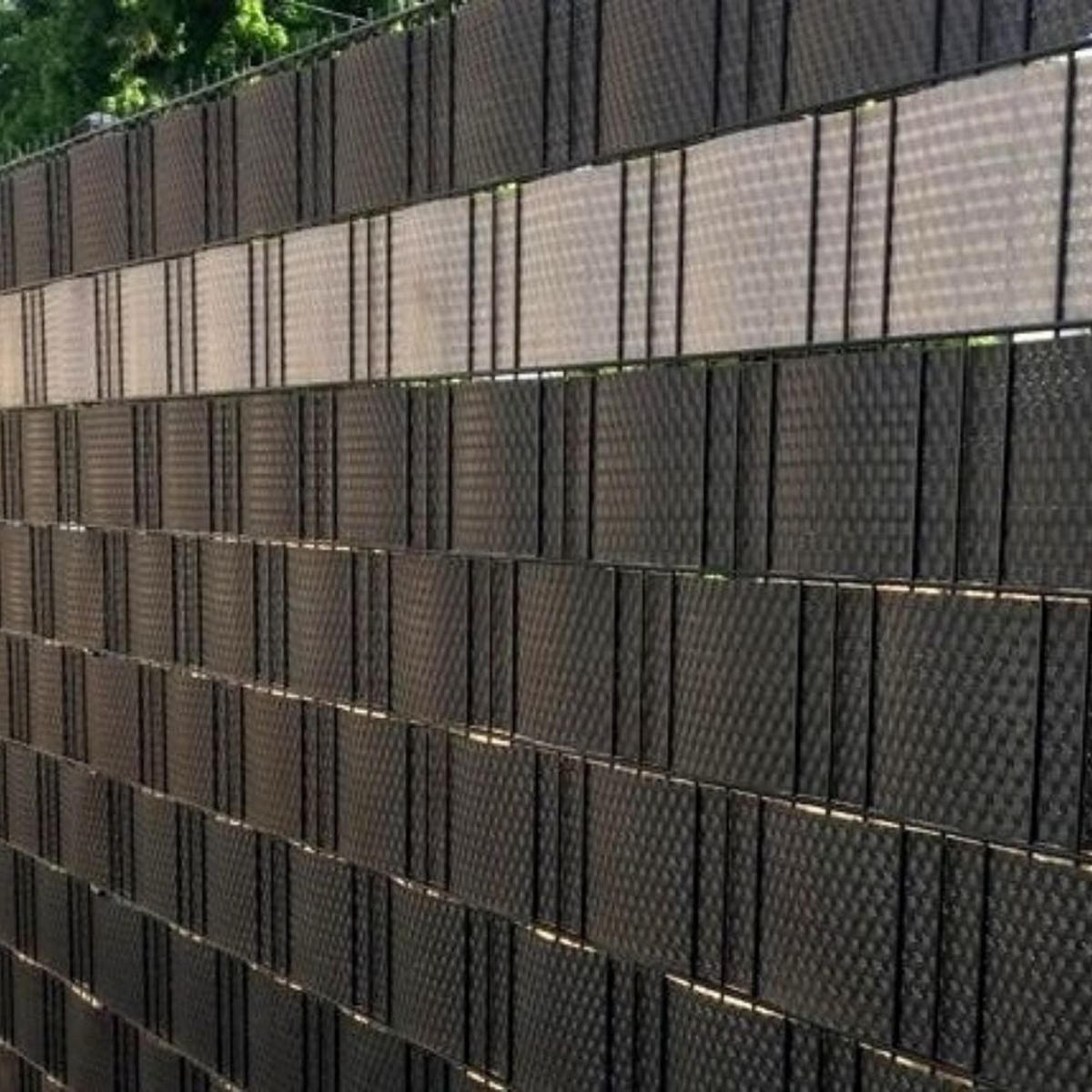 SICHTSCHUTZSTREIFEN Rattan PE für Doppelstabmatten Anthrazit 26m - Anthrazit, Kunststoff (2600/19cm) - ZAUN|ZU