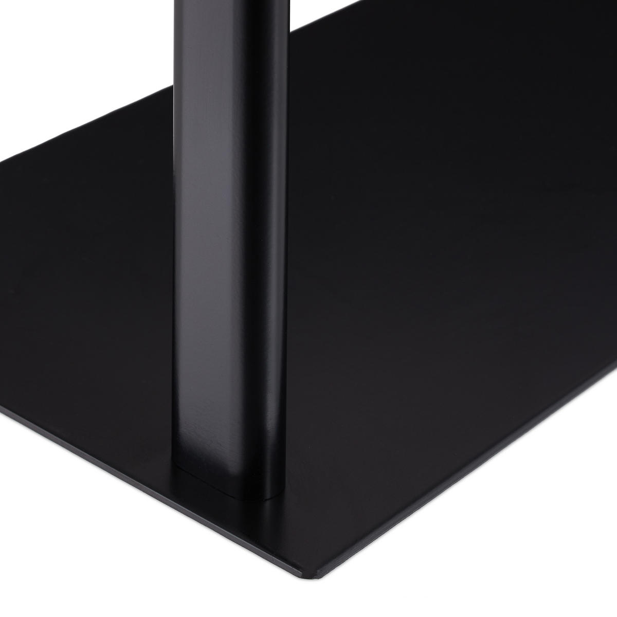 HANDTUCHSTÄNDER - Schwarz, Metall (51/86/19cm) - Relaxdays