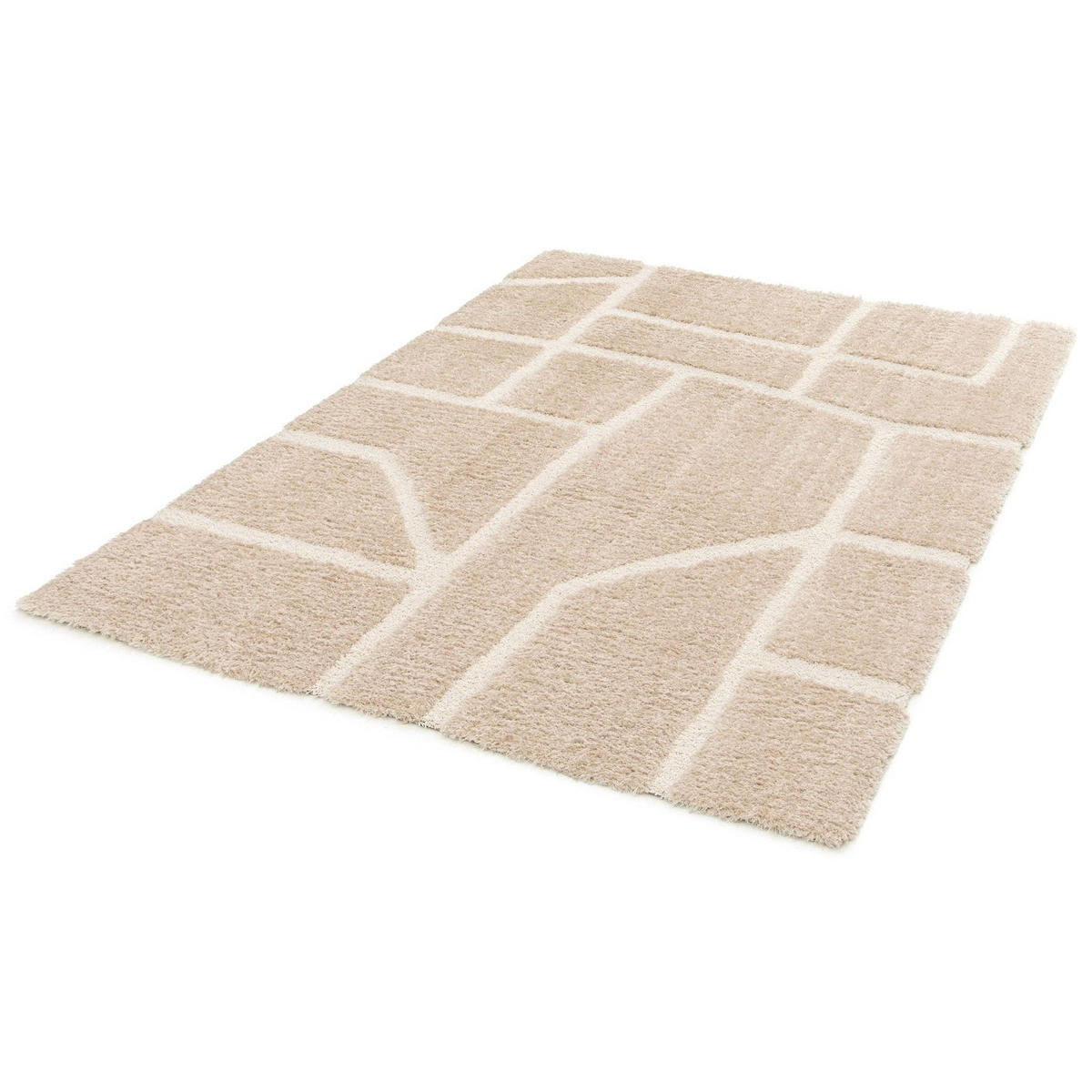 TEPPICH mit Reliefeffekt beige - Beige, Textil (160/230cm) - AFK Living