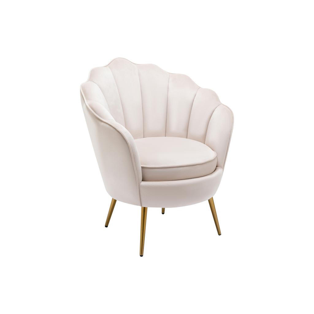 Thumbnail - Vente-Unique Muschelsessel, Beige, Textil, Uni, 1-Sitzer, 73x88x76 cm, Wohnzimmer, Sessel, Polstersessel