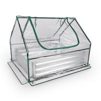 HOCHBEET mit Gewächshaus 2in1 Metall 95x125x93 cm - Transparent, Metall (125/93/95cm) - Bestlivings