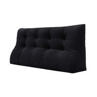 RÜCKENKISSEN Körperkontur Samtlook Schwarz 120 cm - Schwarz, Textil (55/120cm) - Vercart